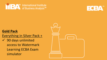 Product image for ECBA (Entry Certificate in Business Analysis) Gold Pack