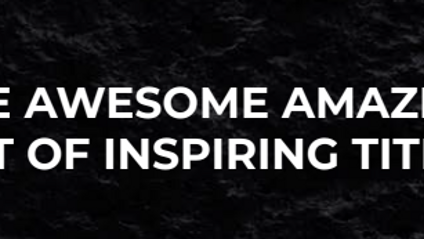 Product image for The Awesome Amazing List of Inspiring Titles!