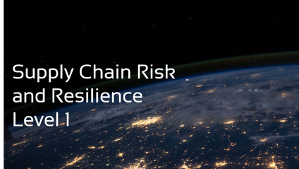 Product image for Supply Chain Risk and Resilience Level 1