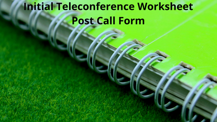 Product image for Worksheet - Learn EEO Online – Initial Teleconference Workbook (ITW) – Post Call Form_S