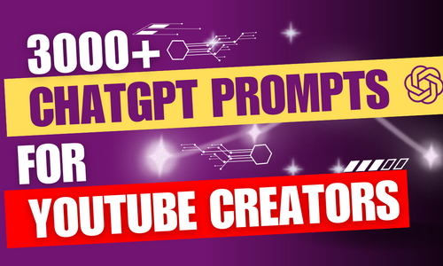 Product image for 3000+ ChatGPT Prompts for YouTube Creators