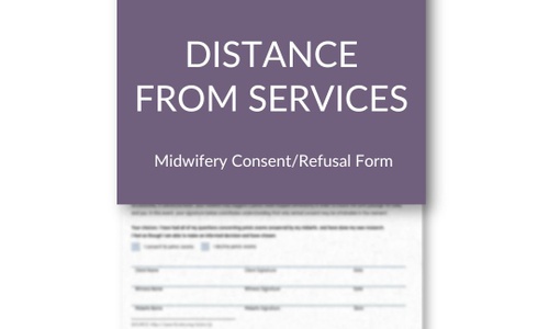 Product image for Distance from Services | Informed Consent/Refusal Form 