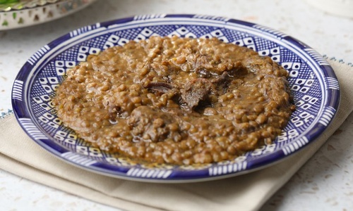 Product image for Moroccan Lentils with Preserved Meat (Khlii)