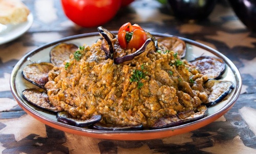 Product image for Moroccan Fried Eggplant Dip (Zaalouk Mderbel)