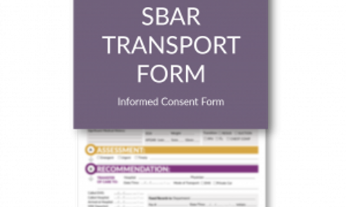 Product image for SBAR Transport - Informed Consent Form