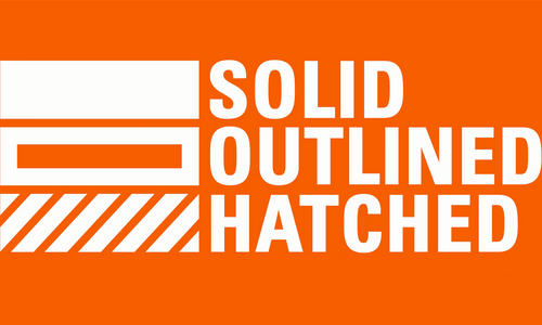 Product image for Solid, outlined, hatched