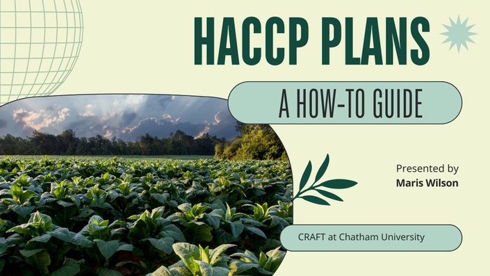 HACCP Plans - A How To Guide