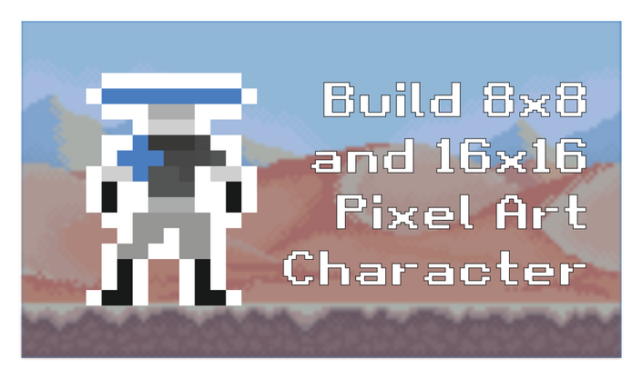 Draw 8x8, 16x16, 32x32 bits pixel game art characters, 2d pixel