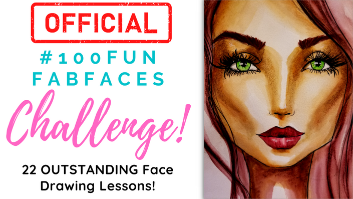 100FunFabFaces Drawing Challenge