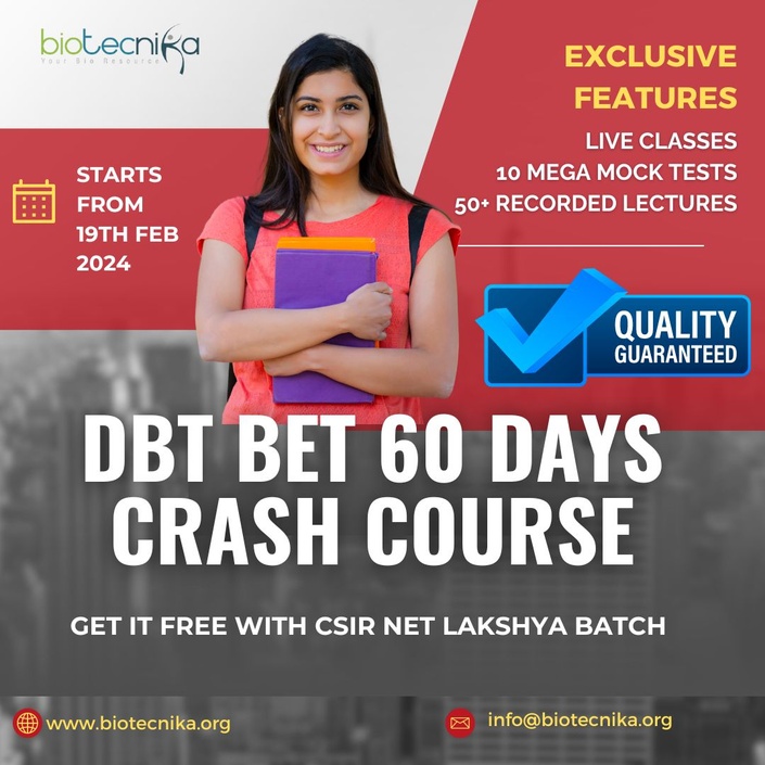 DBT BET 2024 60 Days Crash Course BioTecNika