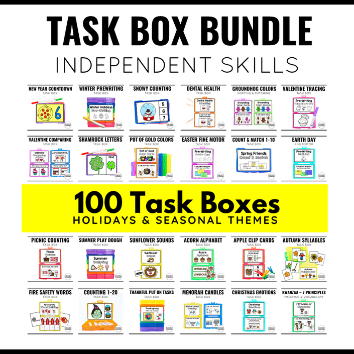 How to Use Task Boxes for Independent Work in Special Education -  Positively Learning