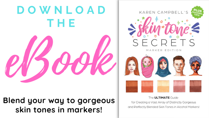SKIN TONE MARKER SECRETS for Shading GORGEOUS FACES with Copics & Ohuhu  Markers [NEW BOOK Flip Thru] - KAREN CAMPBELL, ARTIST