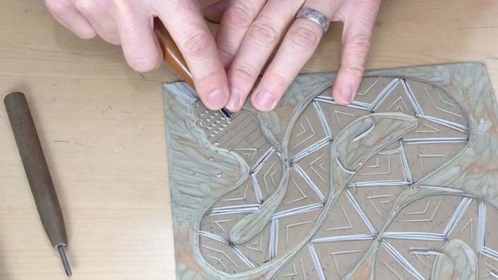 Online Linocut and Reduction Print Course