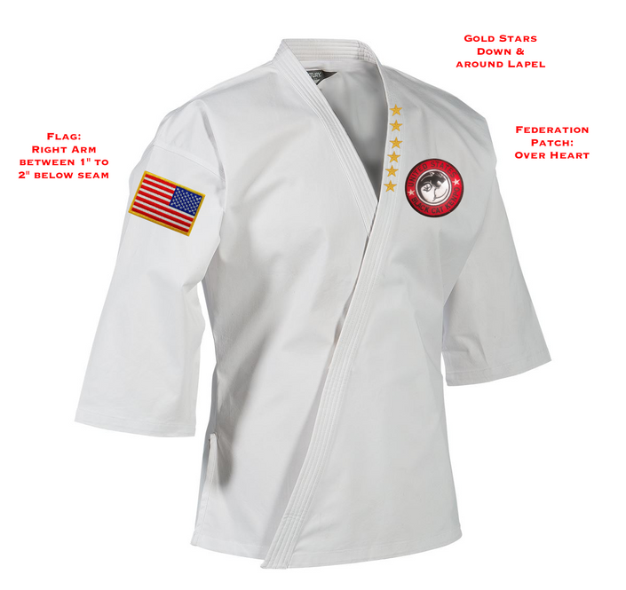 karate uniform patches