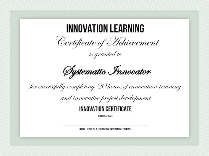 Innovation Certification  Innovation Learning Online Courses 