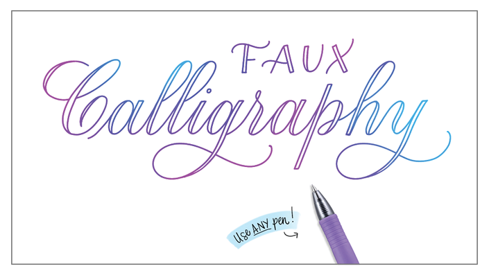 How to Do Faux Calligraphy (+FREE Worksheets)