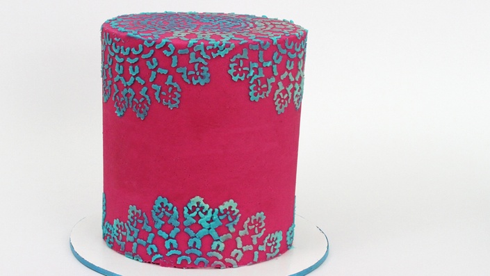 Blended Stencil Cake MiniCourse