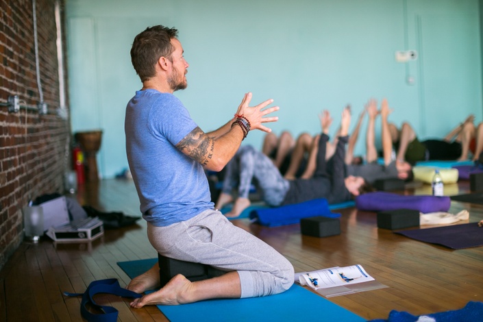 Men's Broga yoga craze so popular in California even the women are joining  