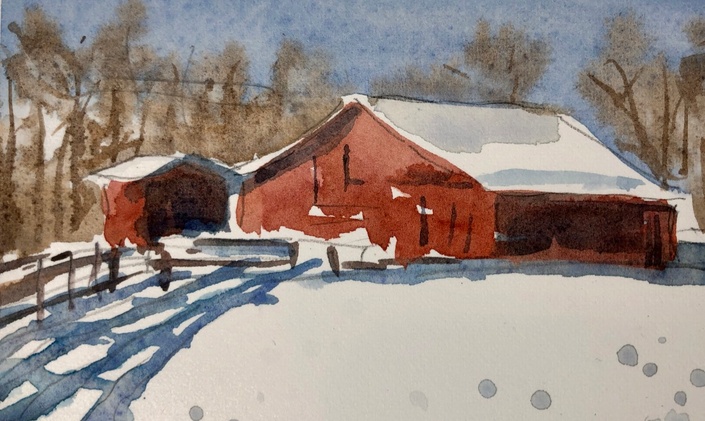 Free Course Barns Ranches Birgit O Connor Watercolors