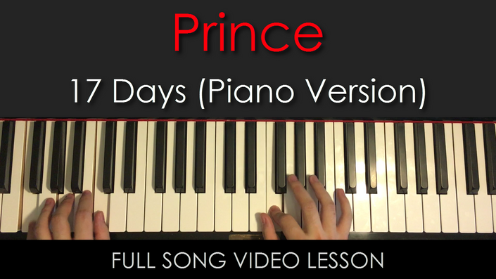 collar Acera Religioso Prince | 17 Days [Piano Version] | Full Song Video Lesson | Amosdoll 
