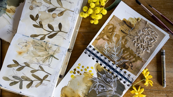 Mixed Media Florals And Botanicals For Your Sketchbook - creative