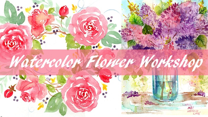 Loose Floral Watercolor Workshop Recording