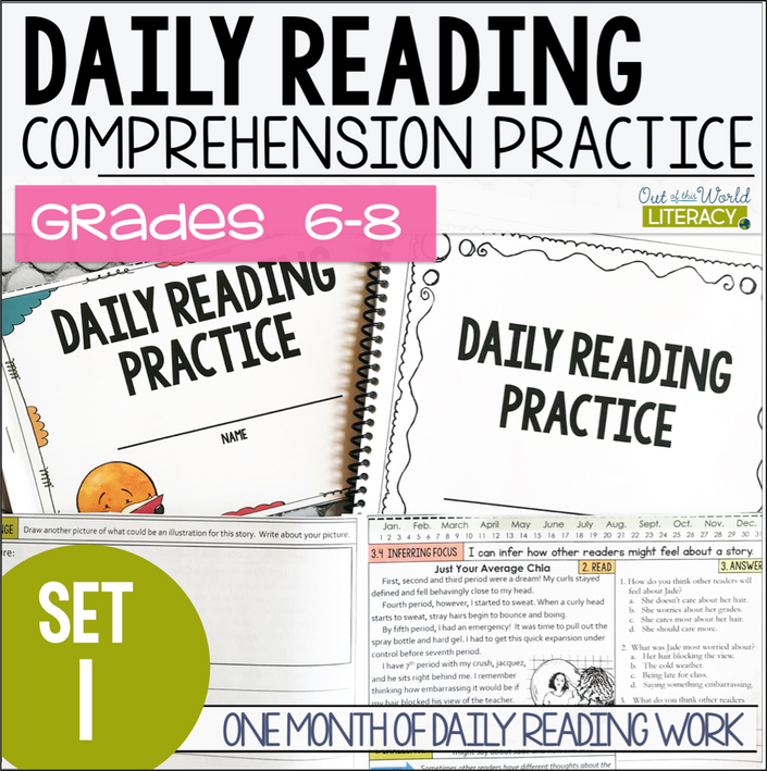 Daily Reading Morning Work: Grades 6-8 | Jen Bengel