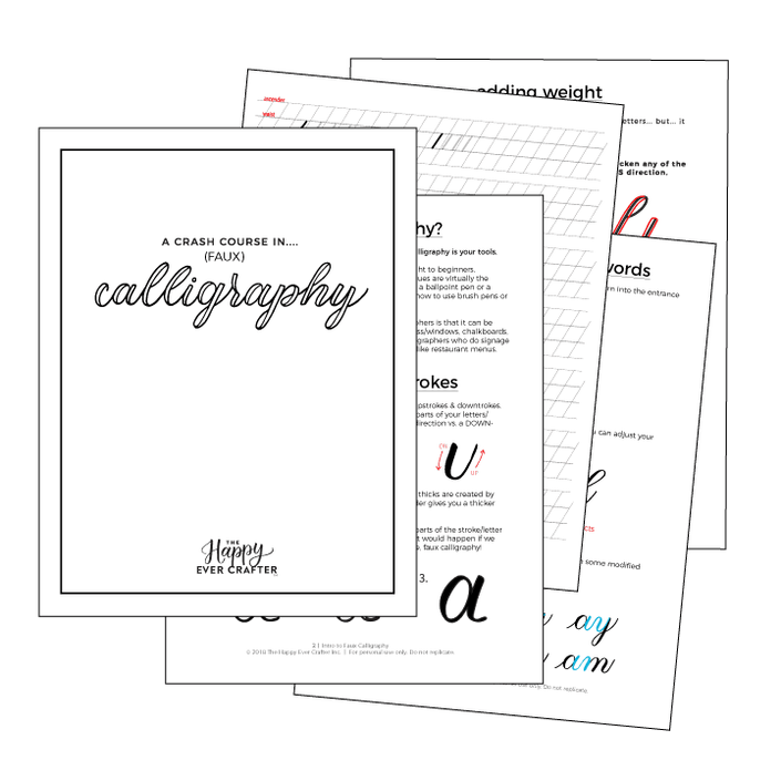 Calligraphy Workbooks - The Happy Ever Crafter
