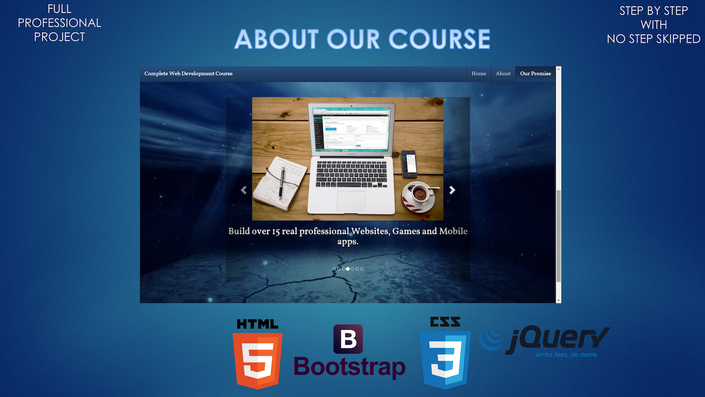 Build a Website with a Background video using HTML, CSS, jQuery &