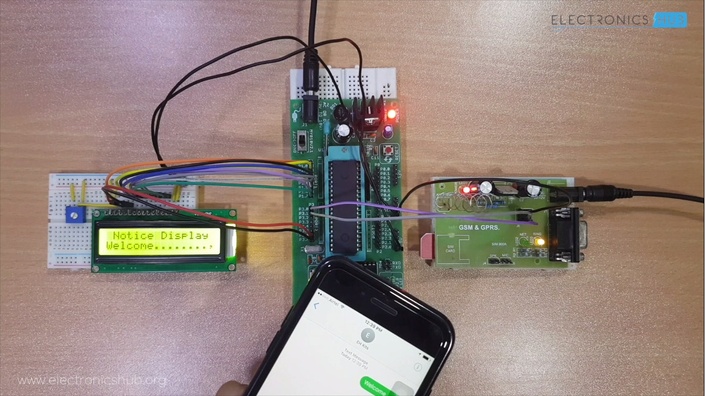 Wireless Electronic Notice Board Using 8051 | Electronics Hub