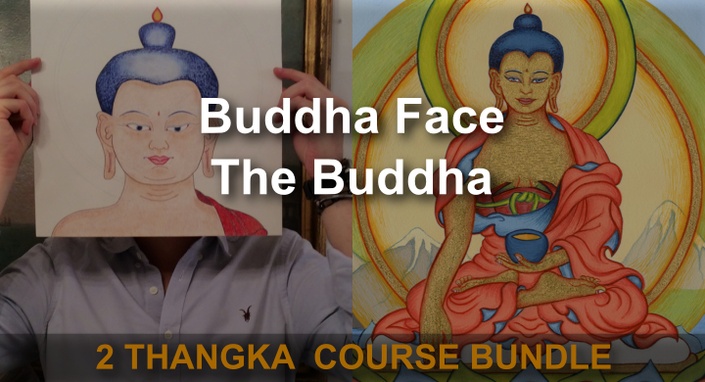 The Buddha + Colouring Techniques Thangka Course Bundle | School for