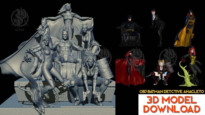 Free 3d Models Download Batman Bust