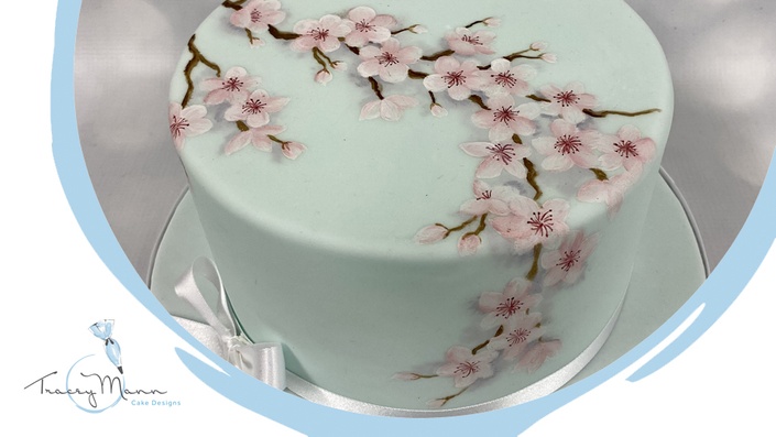 Cherry Blossom Painting | Tracey Mann\'s Online Cake Decorating School