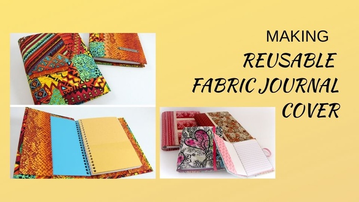 Making a reusable fabric journal cover